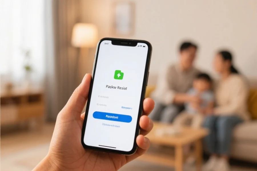 找回密码的操作示意图